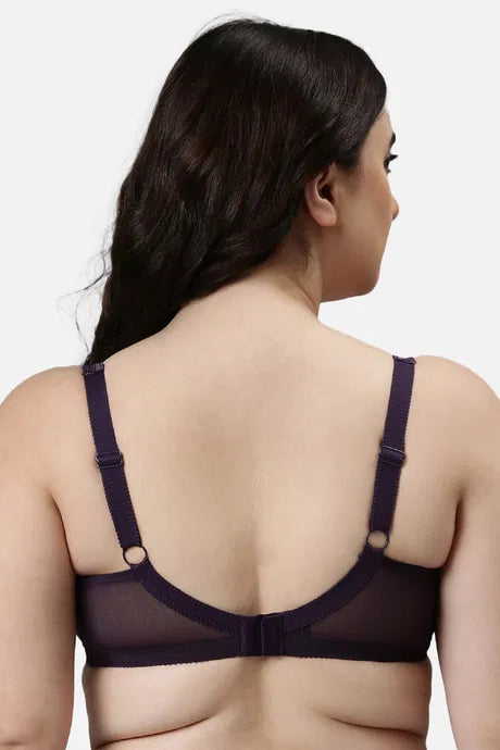 Enamor FB06 Full Support Classic Lace Lift Bra - Non-Padded, Wirefree & Full Coverage