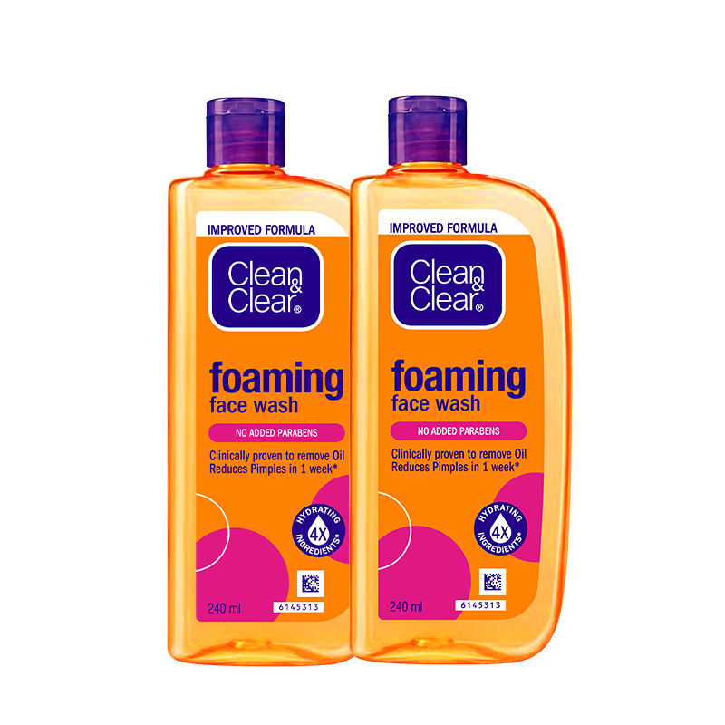 Clean & Clear Foaming Face Wash - Pack of 2 (2 pcs) 240ml
