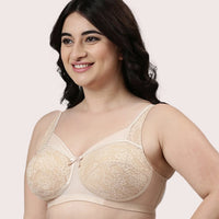 Enamor FB06 Full Support Classic Lace Lift Bra - Non-Padded, Wirefree & Full Coverage