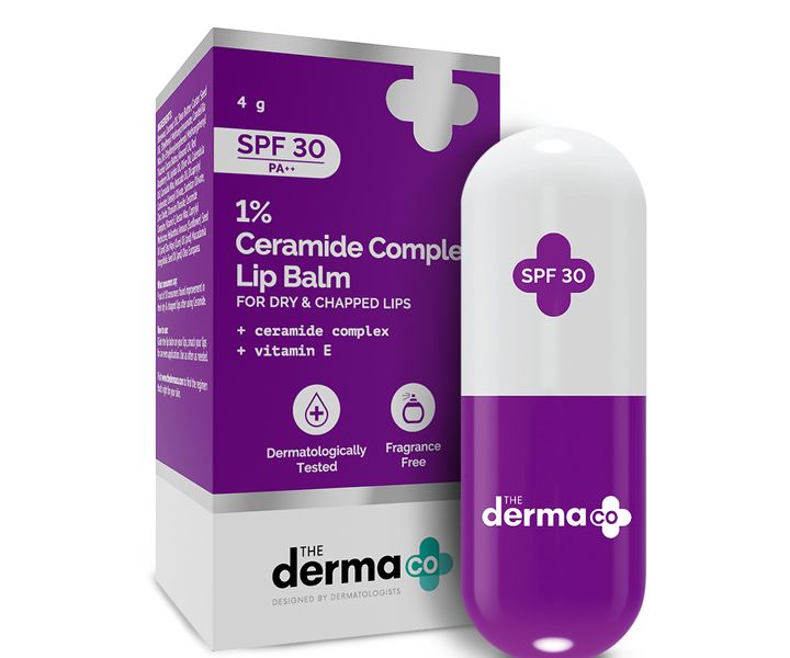 The Derma co 1% Ceramide Complex Lip Balm with Ceramides & Vitamin E, SPF 30 PA++ for Dry & Chapped Lips - 4g