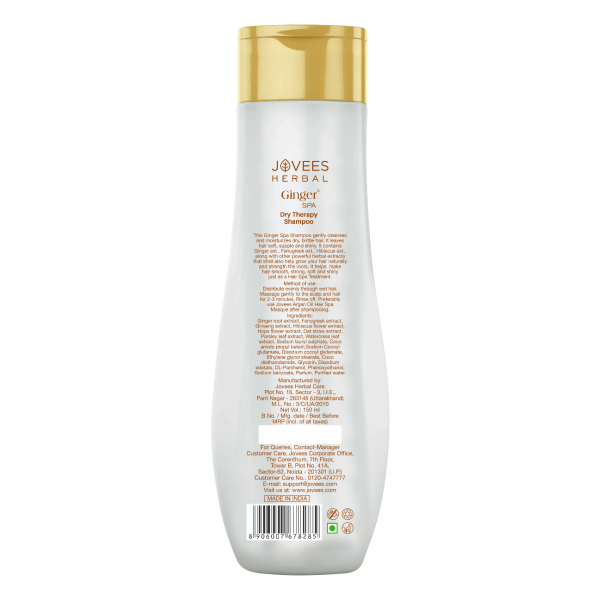 Jovees Herbal Ginger Spa Dry Therapy Shampoo |Detangles & Strengtens |For Dry Hair 300ml