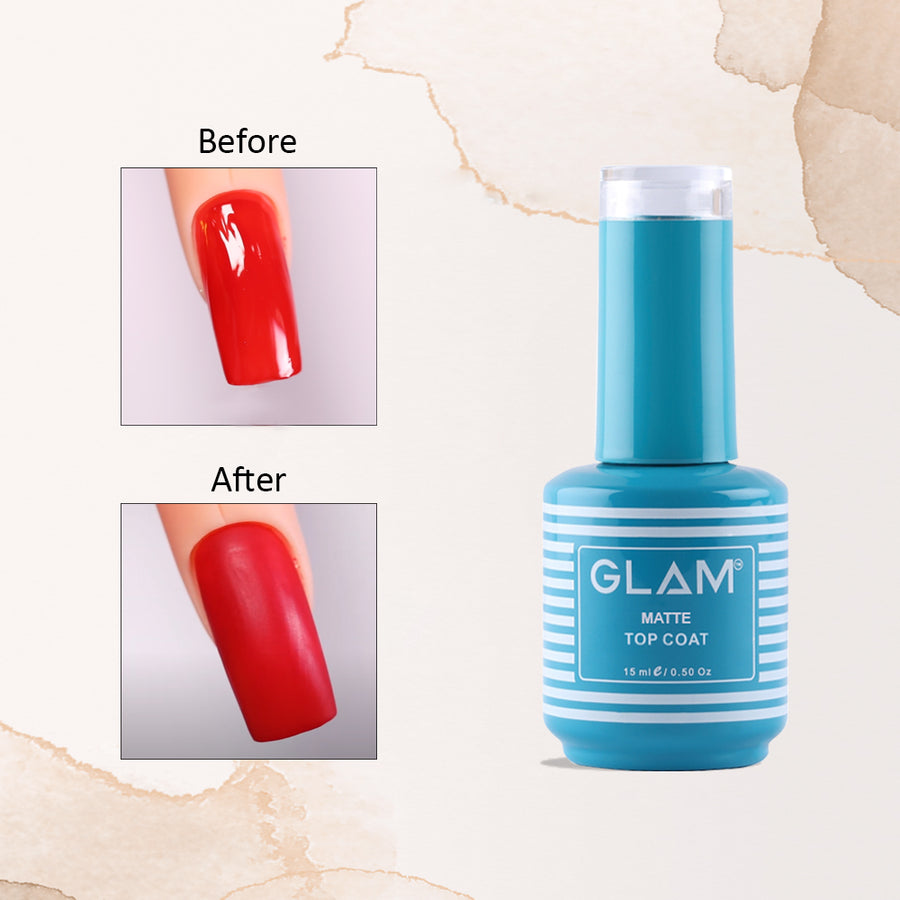 GLAM Gel Polish – Matte Top Coat 15ml