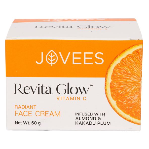 Jovees Revita Glow Vitamin C Cream Infused with Almond & Kakadu Plum 50G