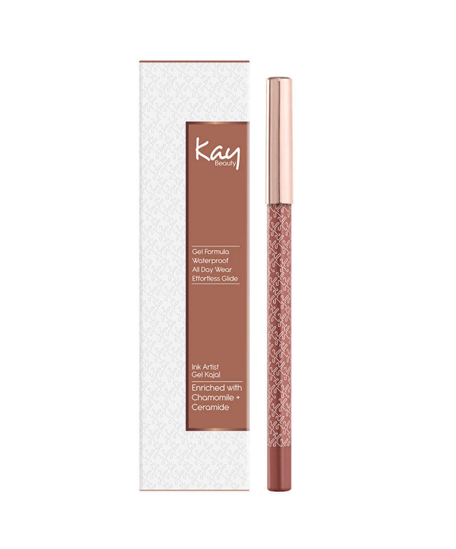 Kay Beauty Gel Formula Waterproof All Day Wear Effortless Glide Ink Artist Gel Kajal Rose Gold 1.2gm