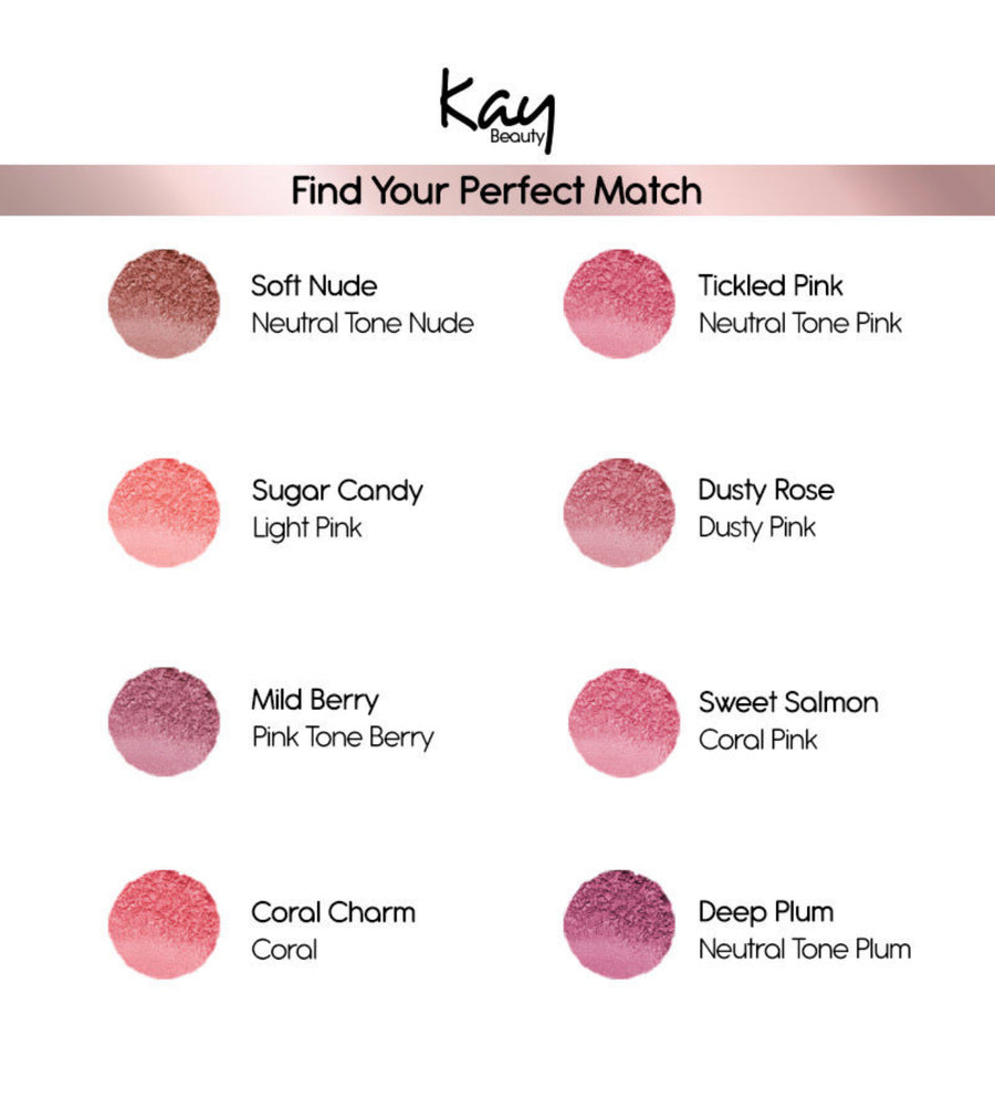 Kay Beauty Matte Blush Enriched With Avocado Deep Plum 8.5gm