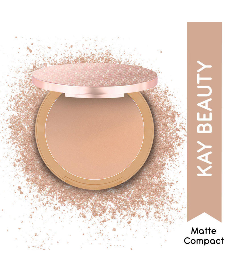 Kay Beauty Matte Compact Enriched With Avocado Butter 140P Medium 9gm