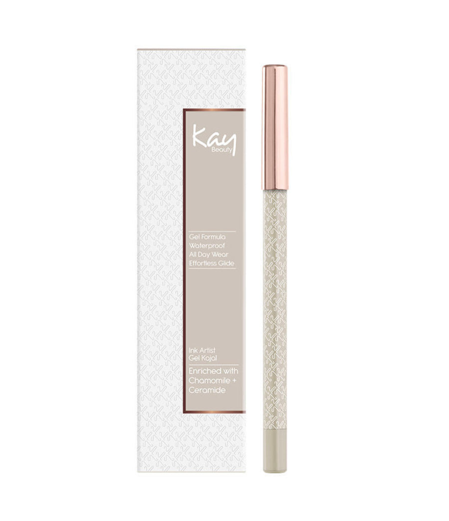 Kay Beauty Gel Formula waterproof All Day Wear Effortless Glide Ink Artist Gel Kajal Silver 1.2gm