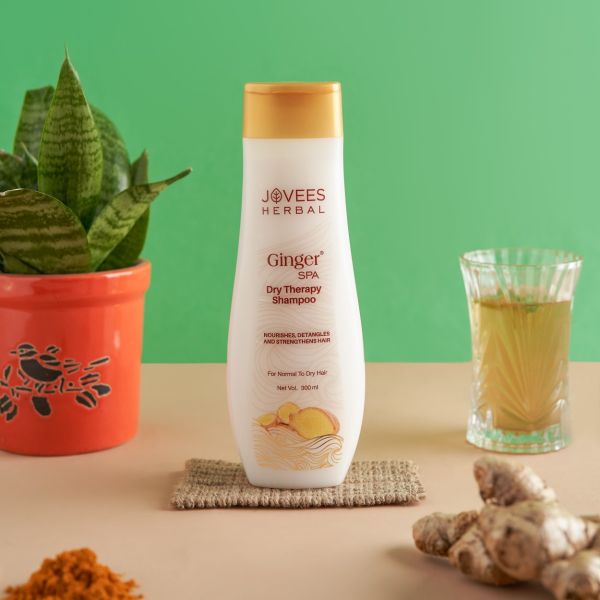 Jovees Herbal Ginger Spa Dry Therapy Shampoo |Detangles & Strengtens |For Dry Hair 300ml