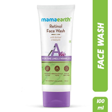 Mamaearth Retinol Face Wash With Retinol & Bakuchi For Fine Lines And Wrinkles (100ml)