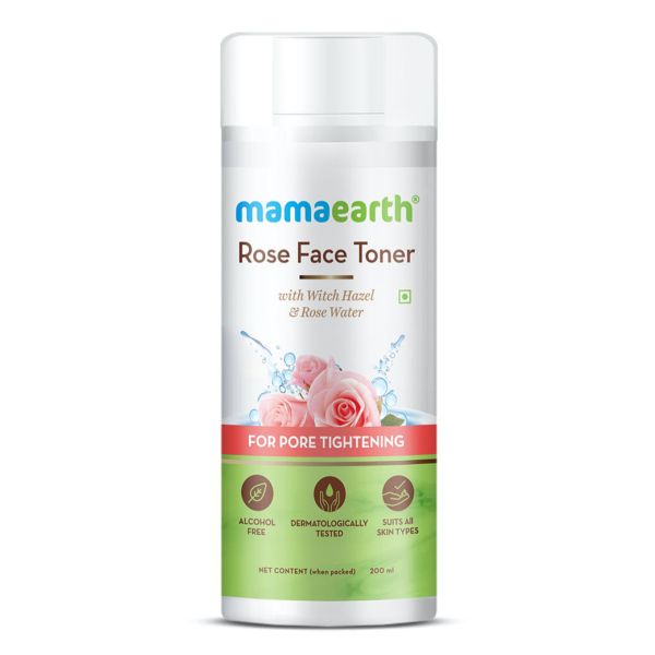 Mamaearth Rose Water Face Toner with Witch Hazel & Rose Water for Pore Tightening (200ml)