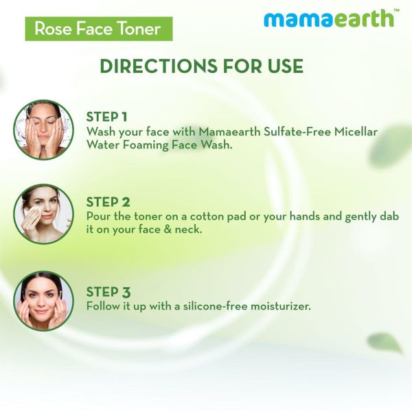 Mamaearth Rose Water Face Toner with Witch Hazel & Rose Water for Pore Tightening (200ml)