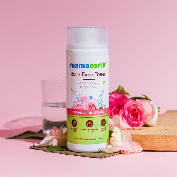 Mamaearth Rose Water Face Toner with Witch Hazel & Rose Water for Pore Tightening (200ml)