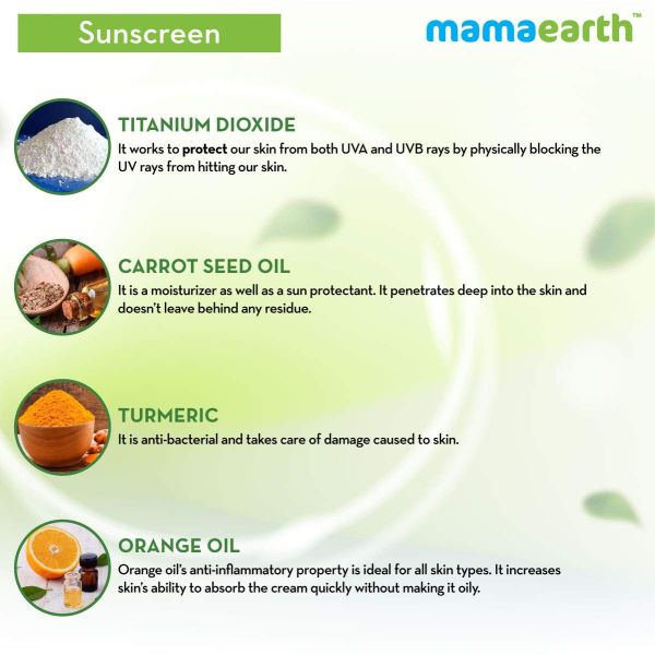 Mamaearth Ultra Light Indian Sunscreen SPF50 PA+++ With Turmeric & Carrot Seed (80gm)