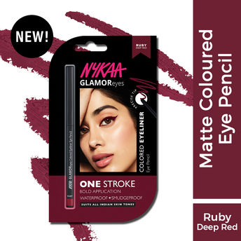 NYKAA GLAMOREYES COLOURED EYELINER RUBY DEEP RED 0.3G