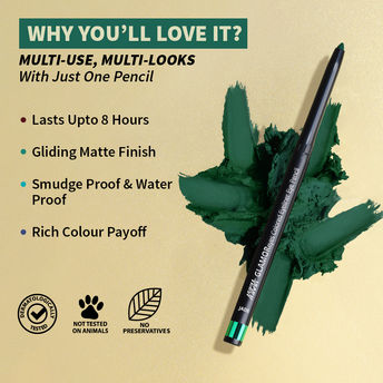 NYKAA GLAMOREYES COLOURED EYELINER JADE DEEP GREEN 0.3G