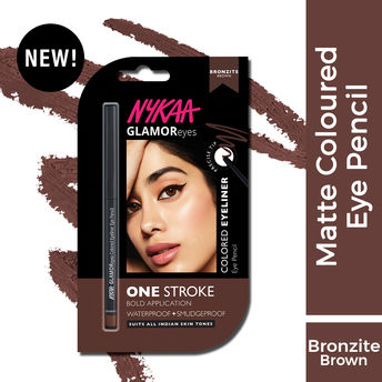 NYKAA GLAMOREYES COLOURED EYELINER BRONZE BROWN 0.3G