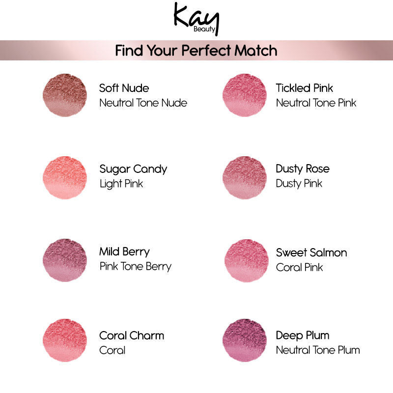 Kay Beauty Matte Blush - Dusty Rose (8.5gm)