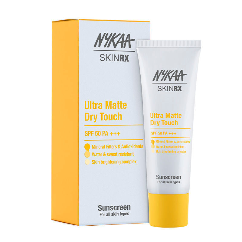 Nykaa SKINRX Ultra Matte Dry Touch Sunscreen SPF 50 PA +++, Matte Finish, No white cast (50gm)