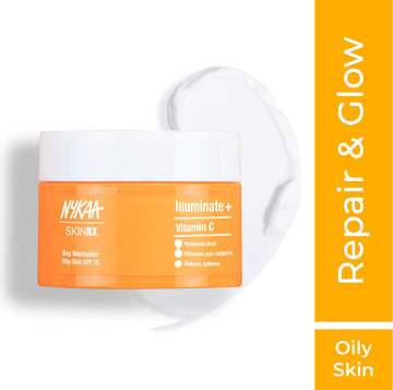 Nykaa SkinRX Oil free Vitamin C Face Moisturizer for Radiant skin with SPF 15- Oily skin (50gm)