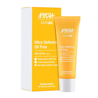 Nykaa SKINRX Ultra Defence Oil Free Sunscreen SPF 50 PA +++, Lightweight Sunscreen (50gm)