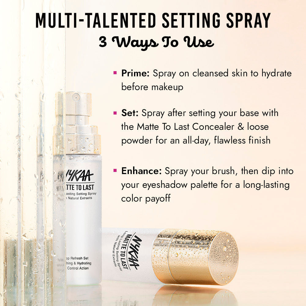 Nykaa Matte to Last Long Lasting Setting Spray with Natural Extracts (65ml)