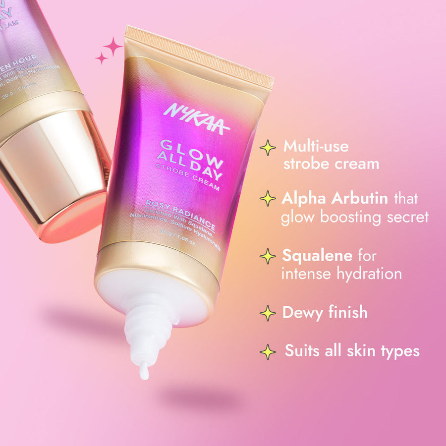 Nykaa Glow All Day Illuminating Strobe Cream + Highlighter + Moisturizer 30g