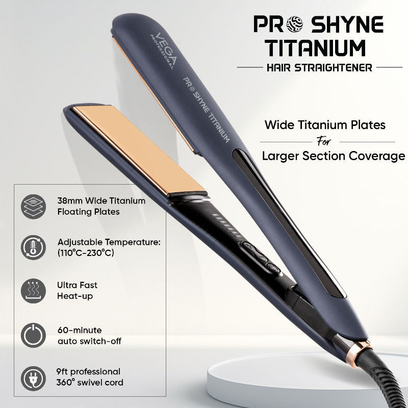 Vega Professional Pro-Shyne Titanium Hair Straightener