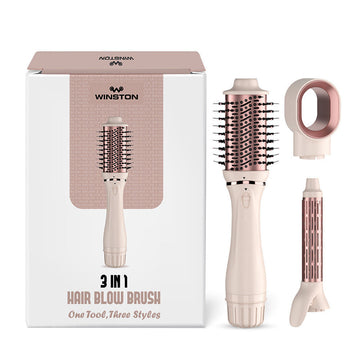 Winston 3 In 1 Hair Blow Brush One Tool, Three Styles Pink & Rose Gold