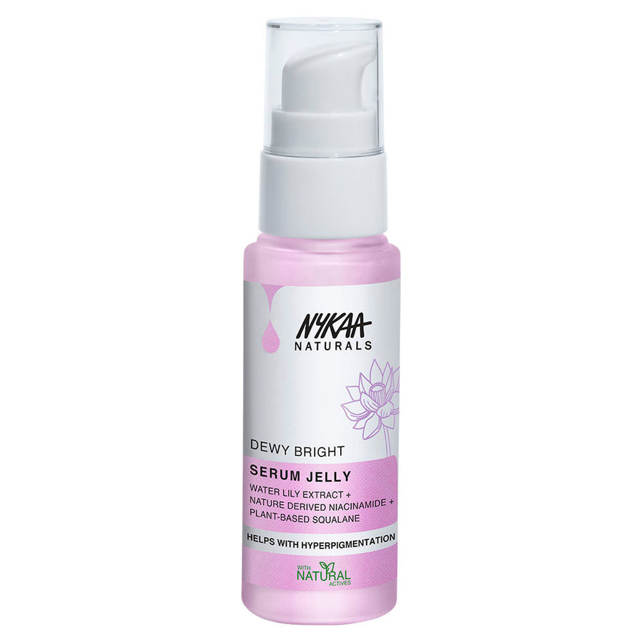 Nykaa Naturals Glow Brightening Niacinamide & Waterlily Face Serum Jelly with Squalane, Non-sticky (30ml)