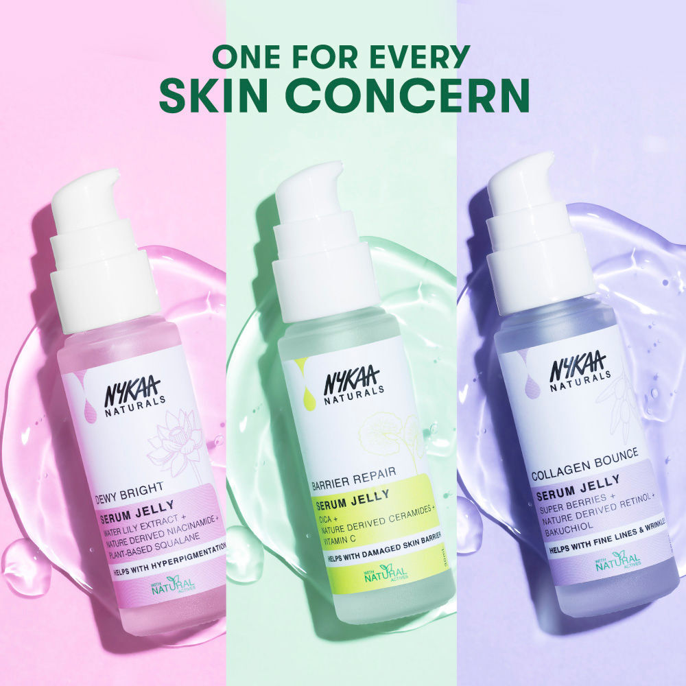Nykaa Naturals Glow Brightening Niacinamide & Waterlily Face Serum Jelly with Squalane, Non-sticky (30ml)