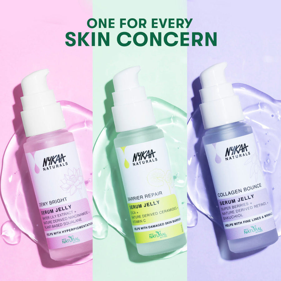 Nykaa Naturals Glow Brightening Niacinamide & Waterlily Face Serum Jelly with Squalane, Non-sticky (30ml)