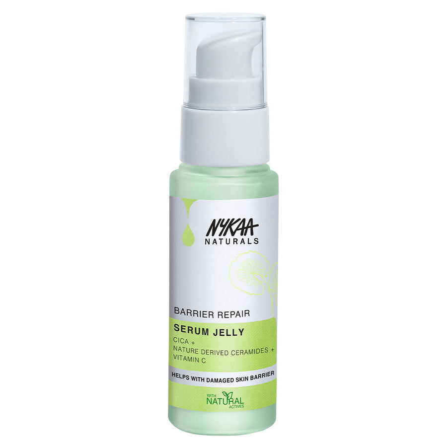 Nykaa Naturals Barrier Repair Cica Ceramides Serum Jelly with Vitamin C, Non-sticky (30ml)