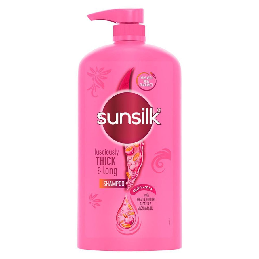 Sunsilk Lusciously Thick & Long Shampoo with Keratin Yoghurt Protein & Macademia Oil Paraben-Free 1000ml