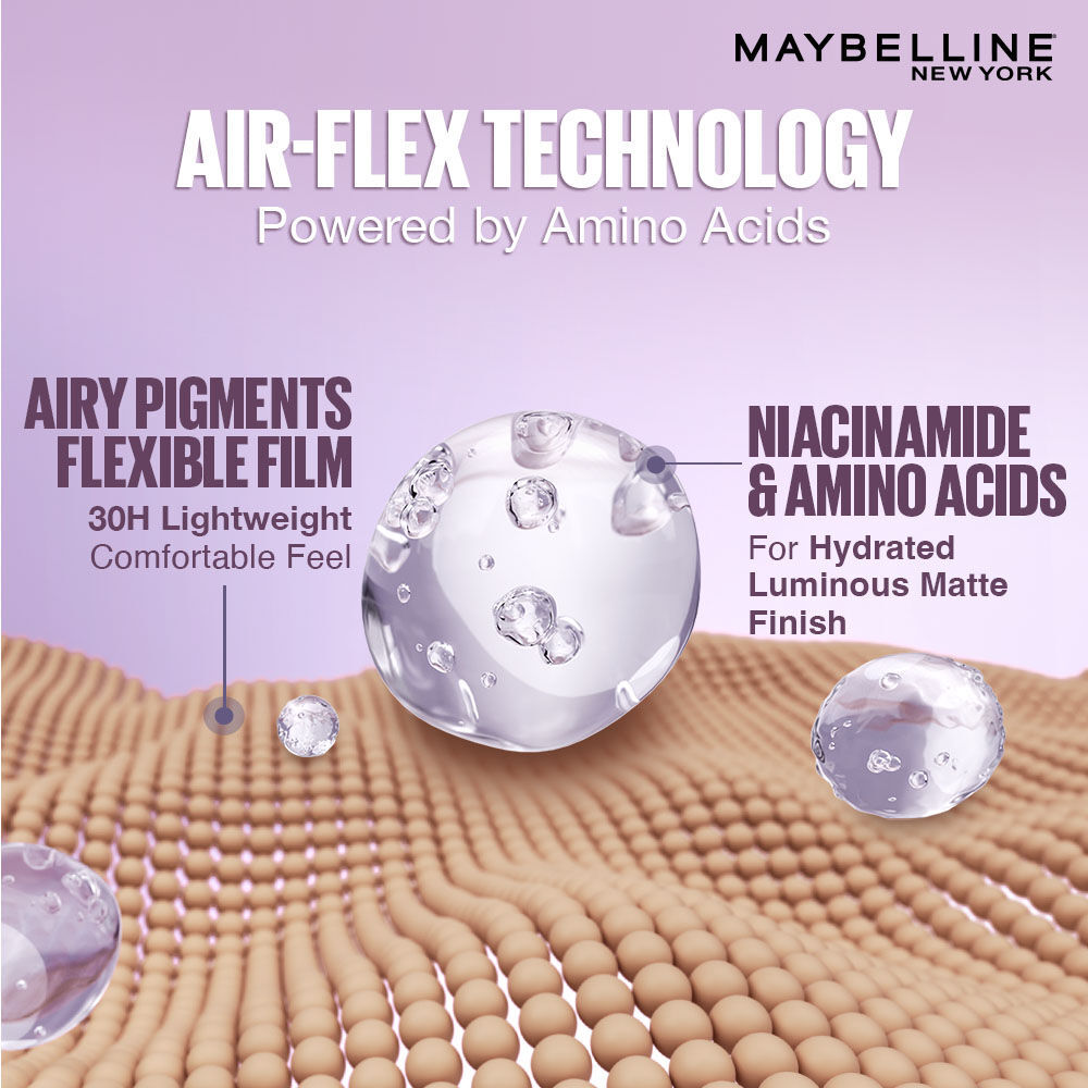 Maybelline New York Super Stay Lumi-Matte Foundation-30Hr Wear-Lightweight-Normal-Dry Skin (18g)