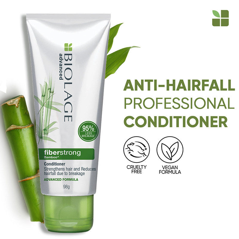 Biolage Fiberstrong Professional Conditioner for Hair Breakage, 12x Strength in Weak Hair (98g)