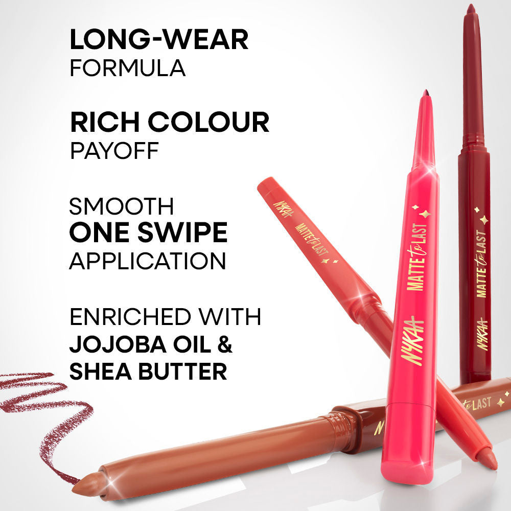 Nykaa Cosmetics Matte to Last Lip Liner - Janhvi (0.3g)
