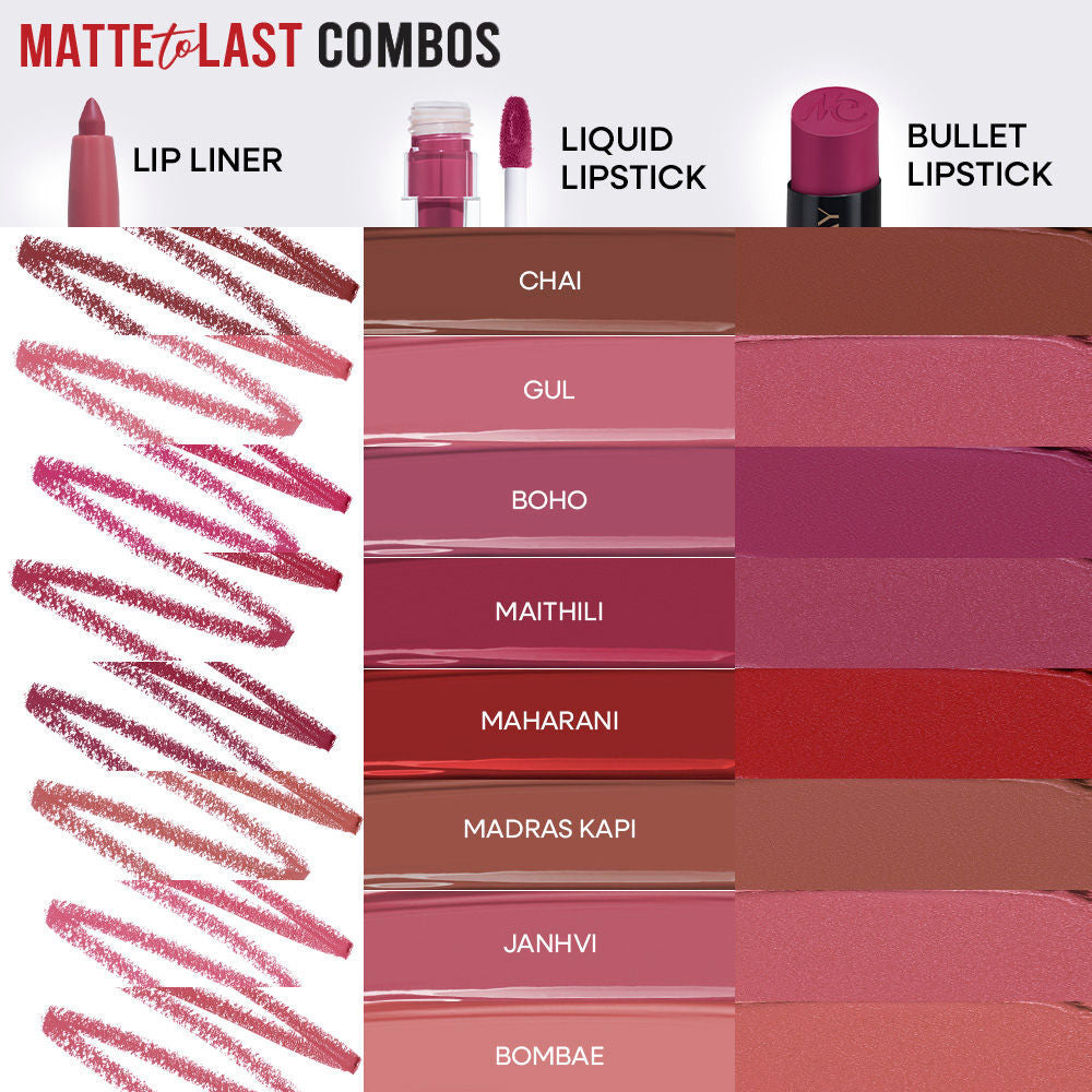 Nykaa Cosmetics Matte to Last Lip Liner - Janhvi (0.3g)