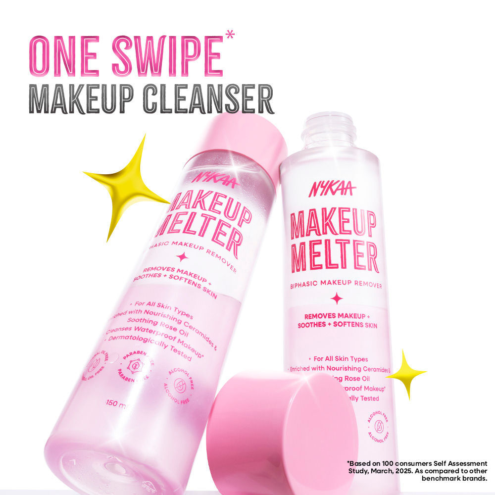 Nykaa Makeup Melter Oil-Infused Cleansing Water & Biphasic Makeup Remover (150ml)