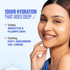 Nykaa Skin Hydra Plump Water Gel Creme Moisturiser, 100Hr Hydration, Normal, Dry & Combination Skin (50ml)