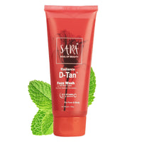 Sara Radiance D-Tan Face Wash Clear Bright Glowing Skin, All Skin Type for Women and Men (100g)