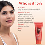 Sara Radiance D-Tan Face Wash Clear Bright Glowing Skin, All Skin Type for Women and Men (100g)