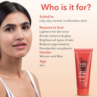 Sara Radiance D-Tan Face Wash Clear Bright Glowing Skin, All Skin Type for Women and Men (100g)