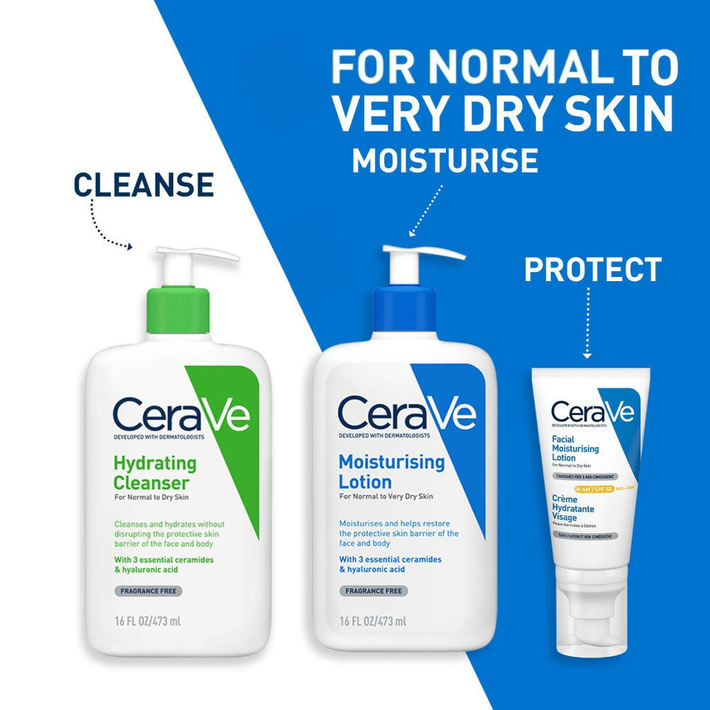 CeraVe Moisturizing Lotion for Face & Body, Ceramides & Hyaluronic Acid, Dermatologist Recommended