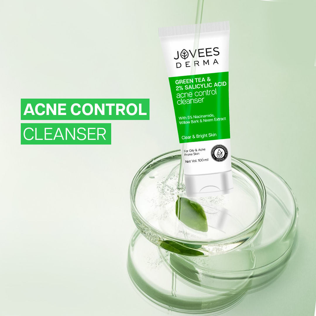 Jovees Derma Green Tea 2% Salicylic Acid Acne Control Cleanser (100ml)