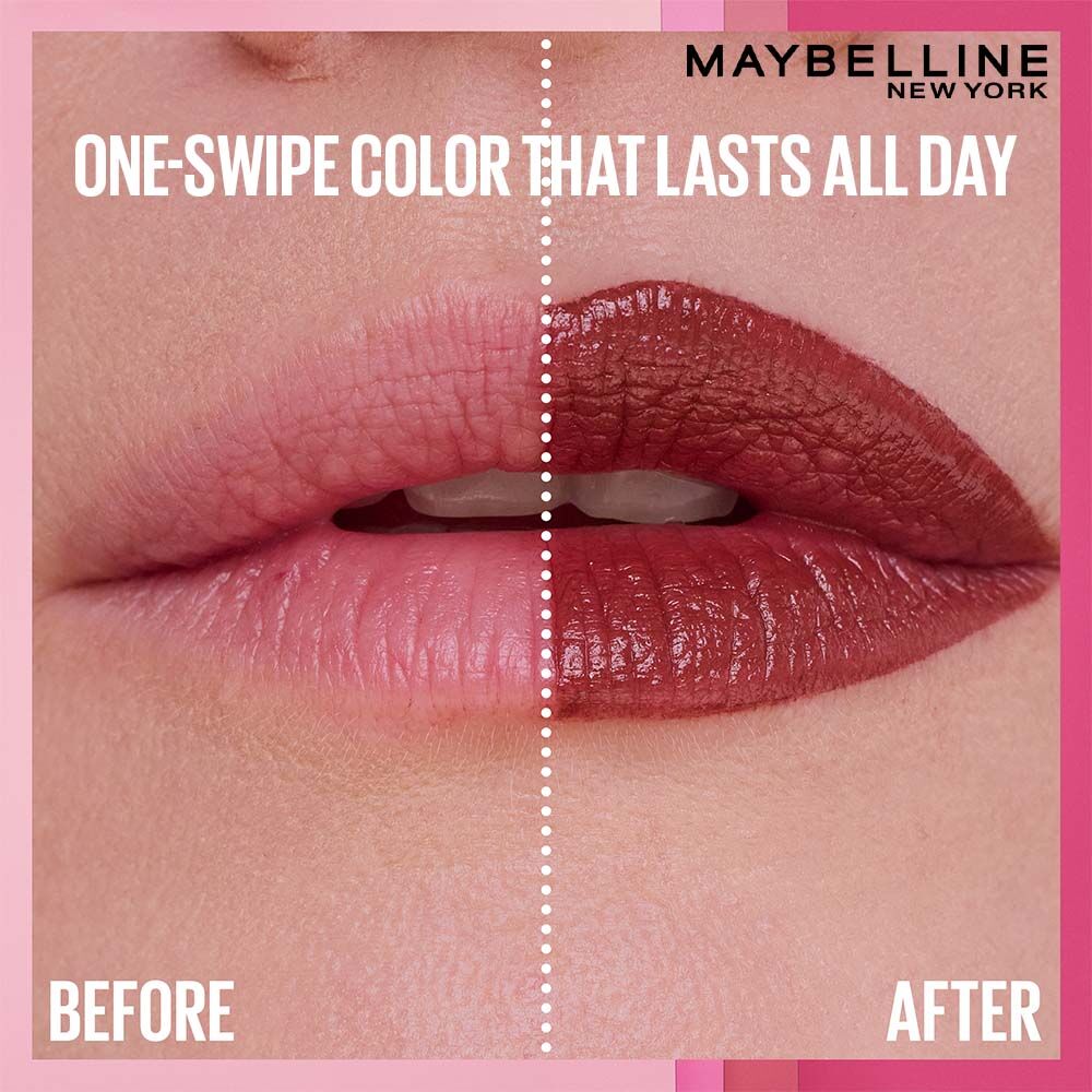 Maybelline Serum Matte Lipstick - 8Hr hydration, One-Swipe Bold Color 4.5g