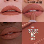 Maybelline Serum Matte Lipstick - 8Hr hydration, One-Swipe Bold Color 4.5g