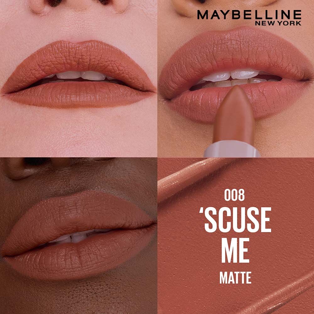 Maybelline Serum Matte Lipstick - 8Hr hydration, One-Swipe Bold Color 4.5g