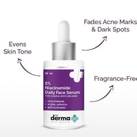 The Derma co 5% Niacinamide Daily Face Serum with Alpha Arbutin & Multivitamin - 30ml