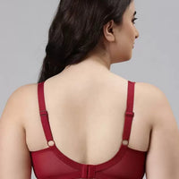 Enamor FB06 Full Support Classic Lace Lift Bra - Non-Padded, Wirefree & Full Coverage