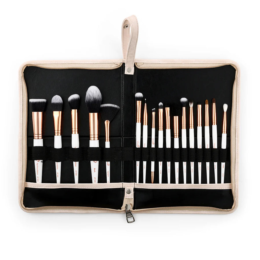 London Prime GLAMSTROKES BRUSH SET 17 PCS – ROSE GOLD